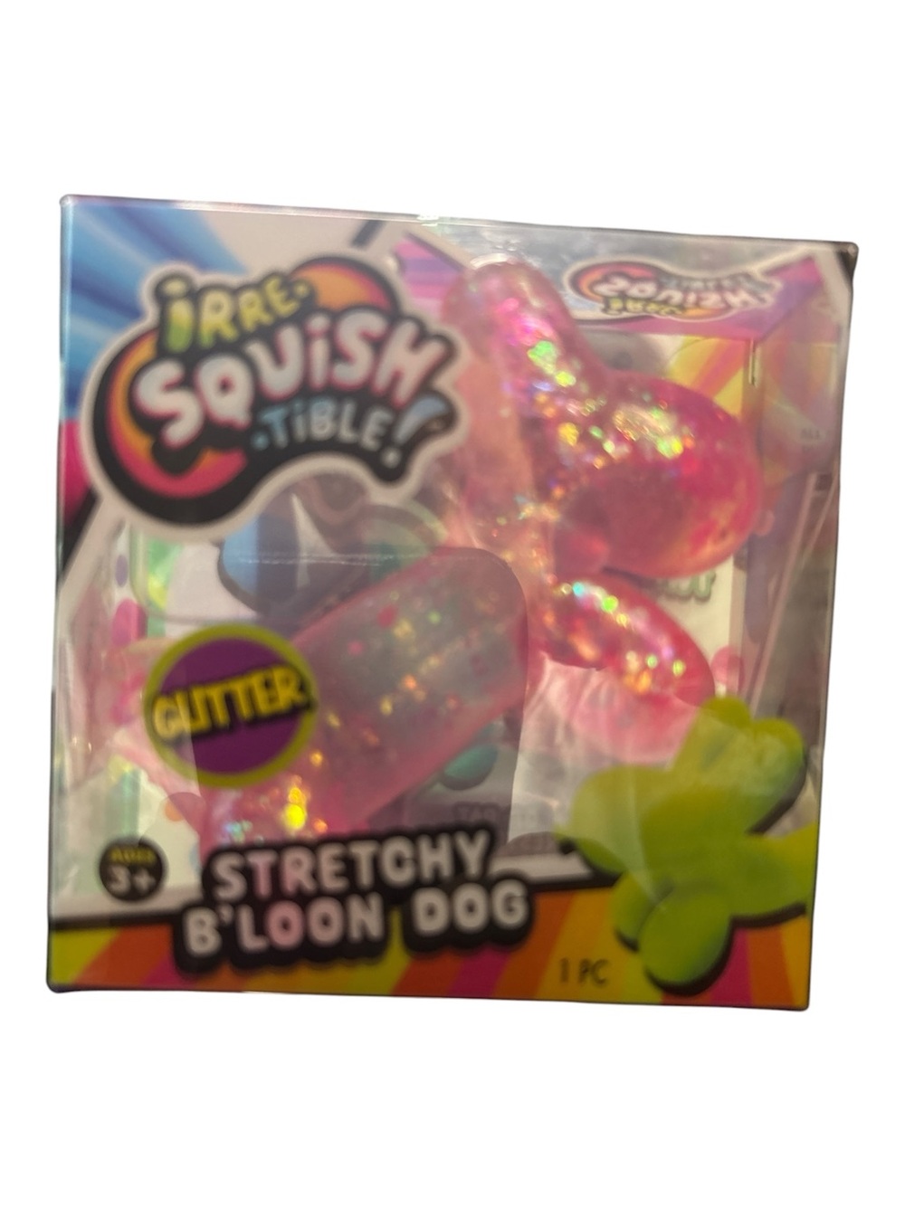 Irre Squish-tible Stretchy B'loon Dog - Glitter Pink